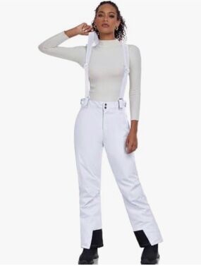 HOTIAN Women's Winter Ski Trousers, White,